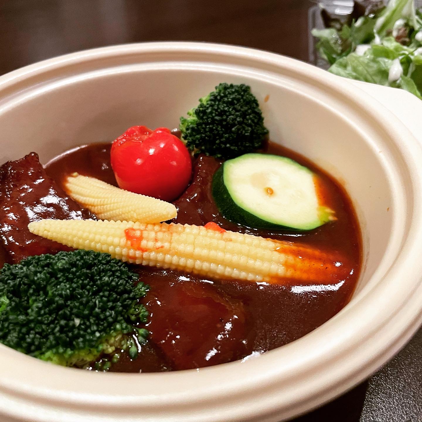 柔らか牛タンシチューセット(ライス、野菜、一品付き)